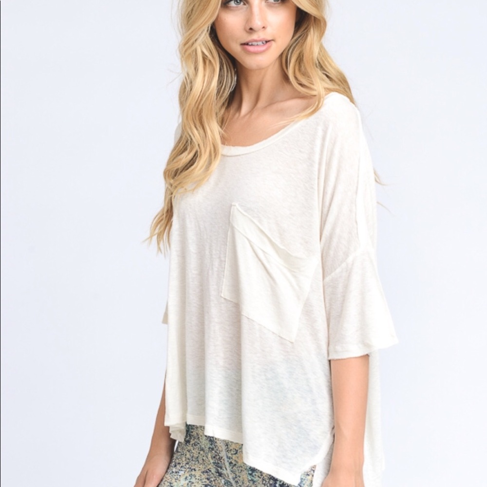 Slum Sunday Oversized Luxe Pocket Tee Shirt Top - Picture 7 of 7